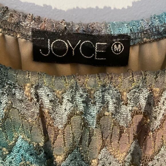 Joyce Dress, Size M, Sparkle Lace Overlay Mini, Statement Sleeves. Lana del Rey - Picture 4 of 14